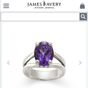 James Avery Oval Amethyst Ring